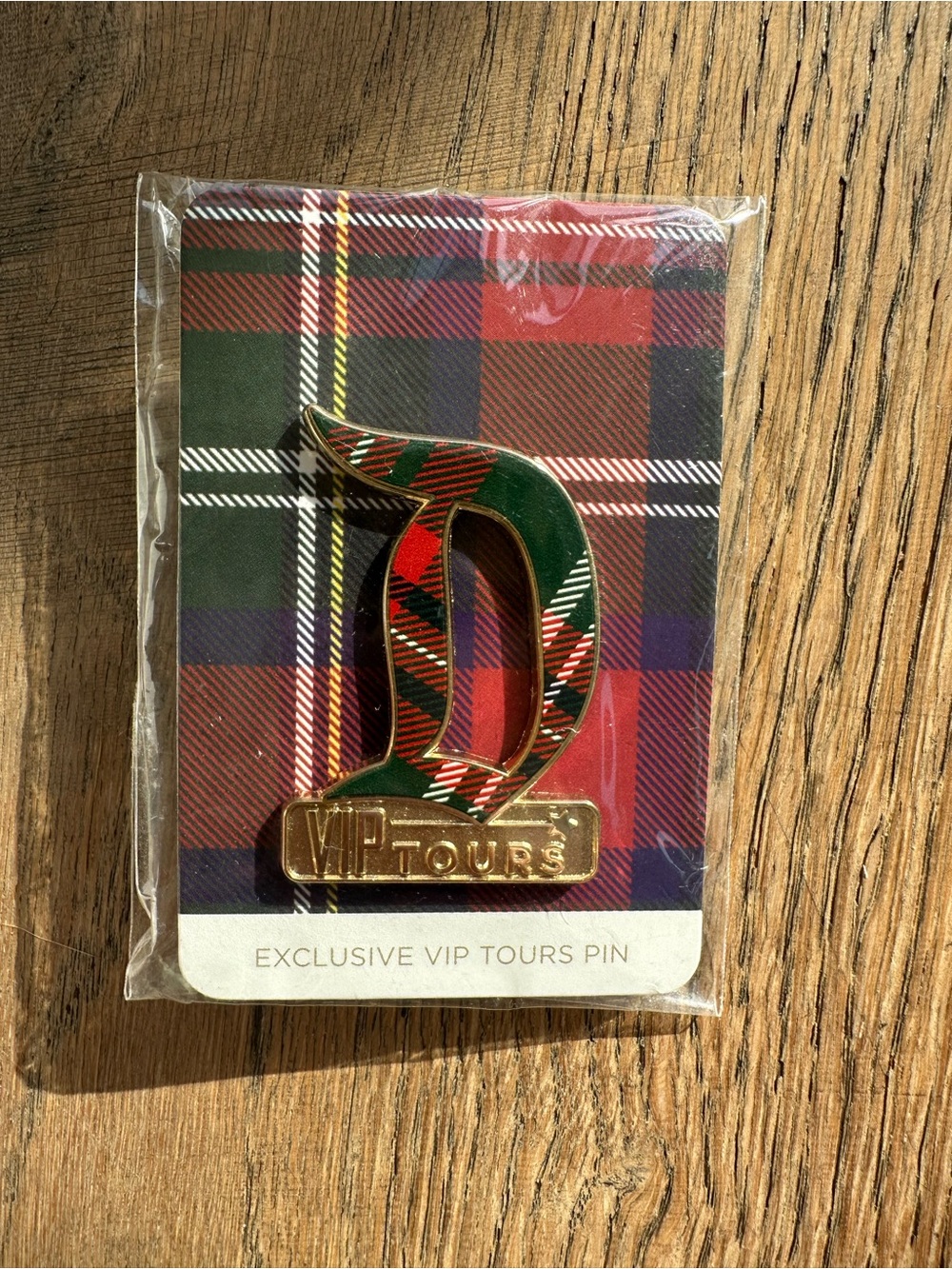 Iconic Disney VIP Tour Pin - Tartan “D” version